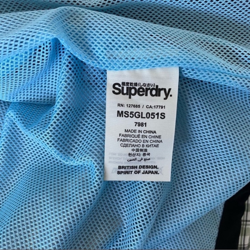 Superdry Black and Blue Ski Jacket Weather-Resistant Windcheater Size XL - Picture 9 of 12